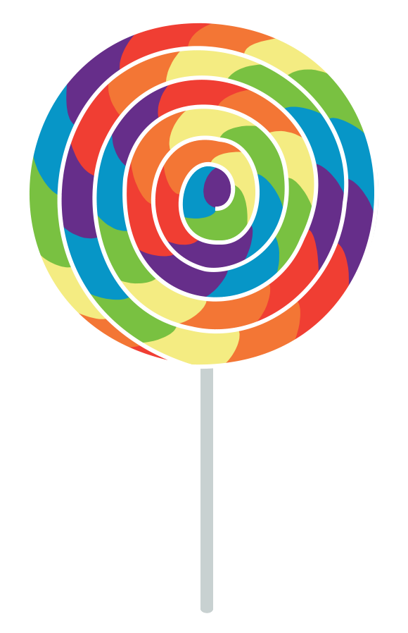 Rainbow Lollipop Gratis PNG-Afbeelding