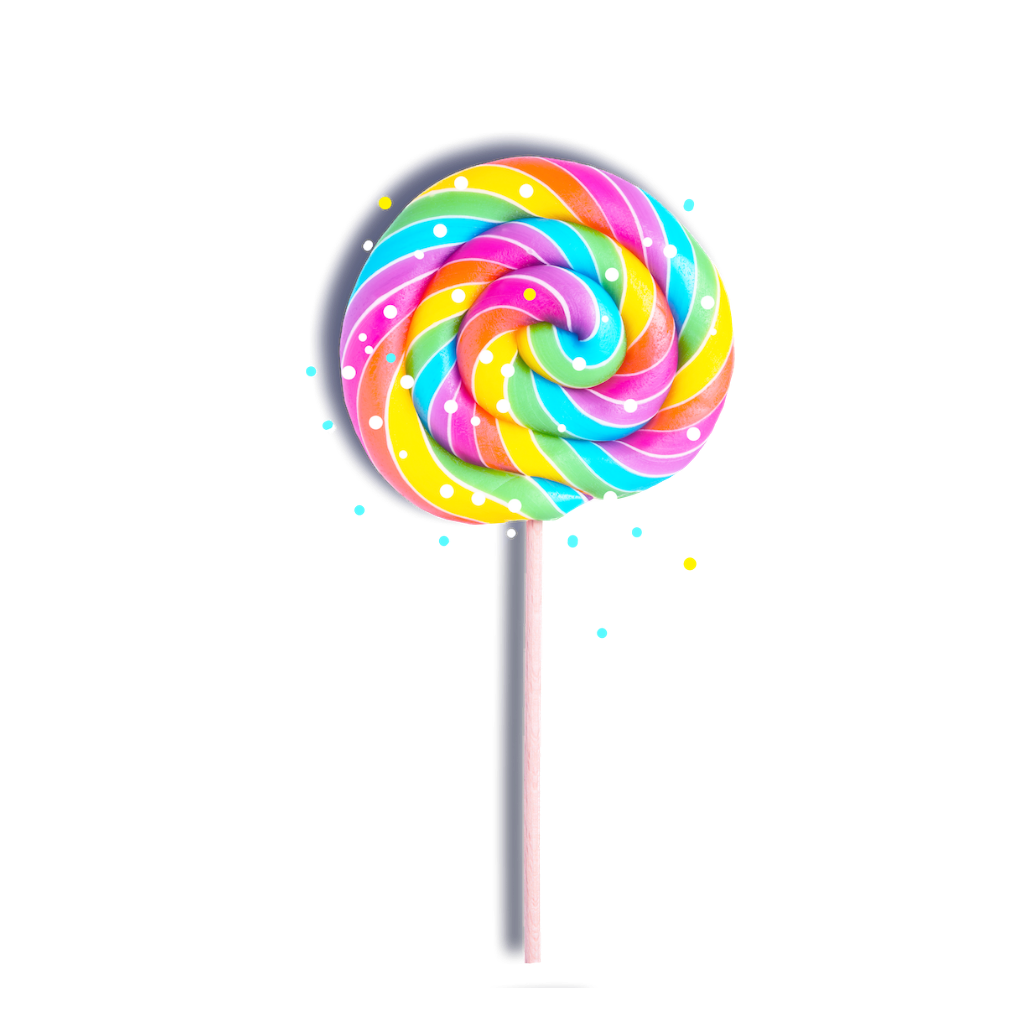 Regenboog lollipop PNG Foto
