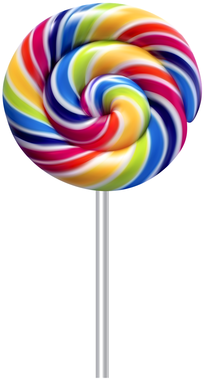 Rainbow Lollipop PNG Transparent Image