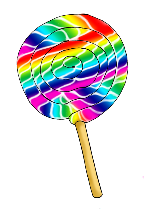 Gambar Transparan Rainbow Lollipop