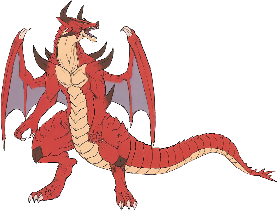 Imágenes Transparentes de dragón rojo