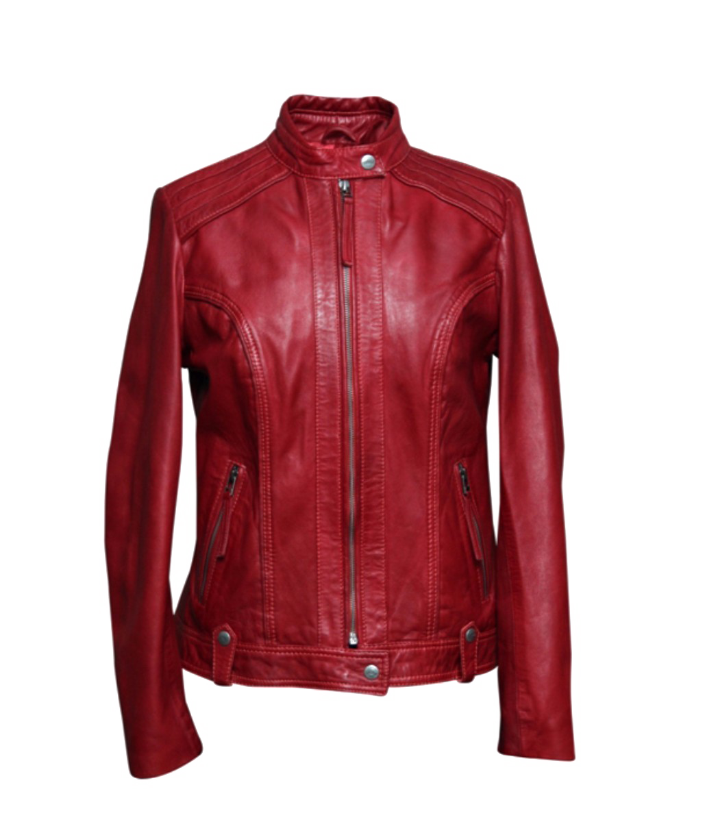 Red Leather Jacket PNG Download Image