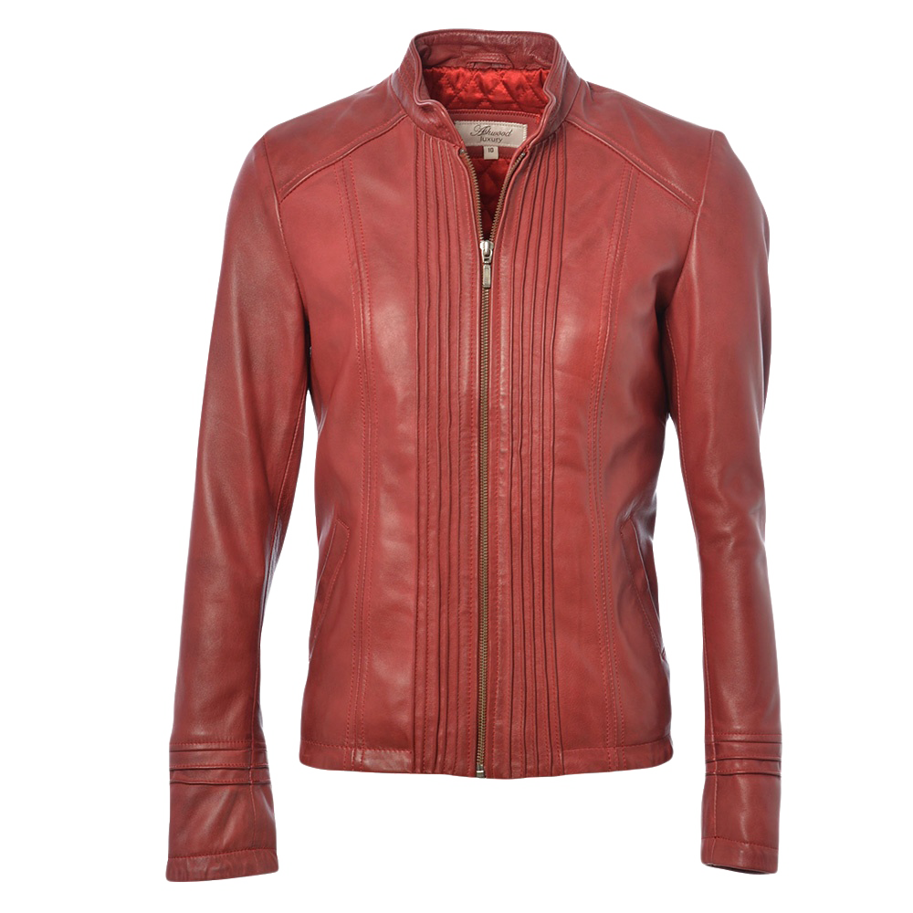 Red Leather Jacket PNG Image Background