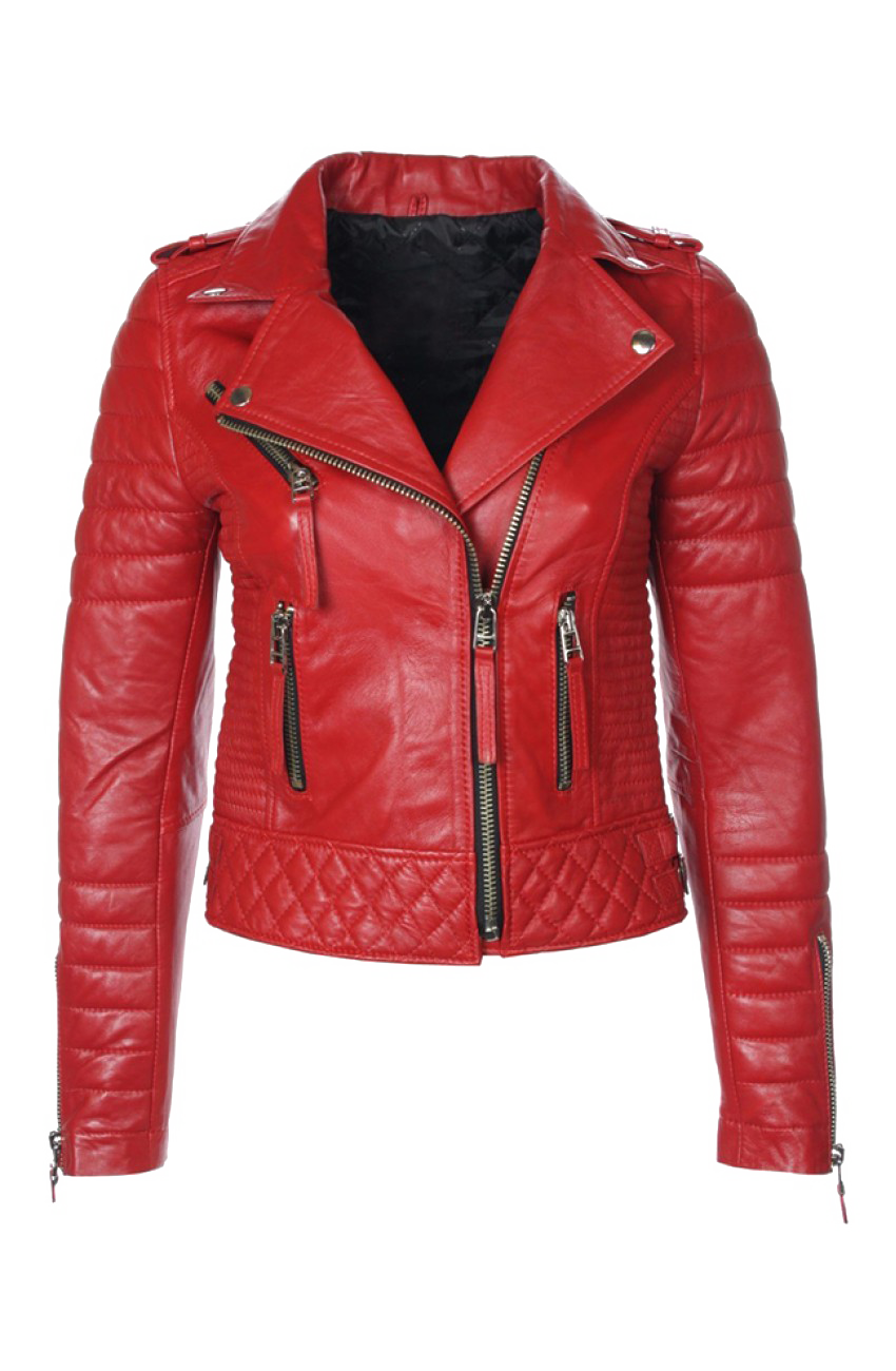 Red Leather Jacket PNG Pic