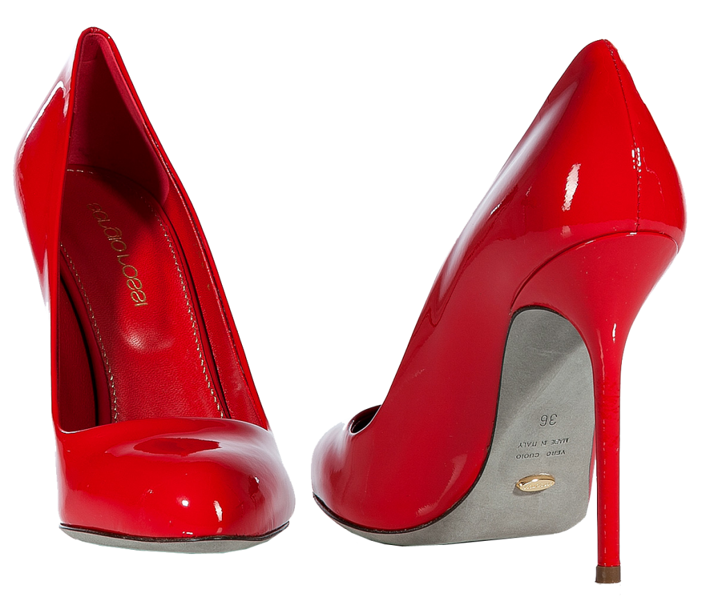 Rode vrouwen schoenen PNG Beeld