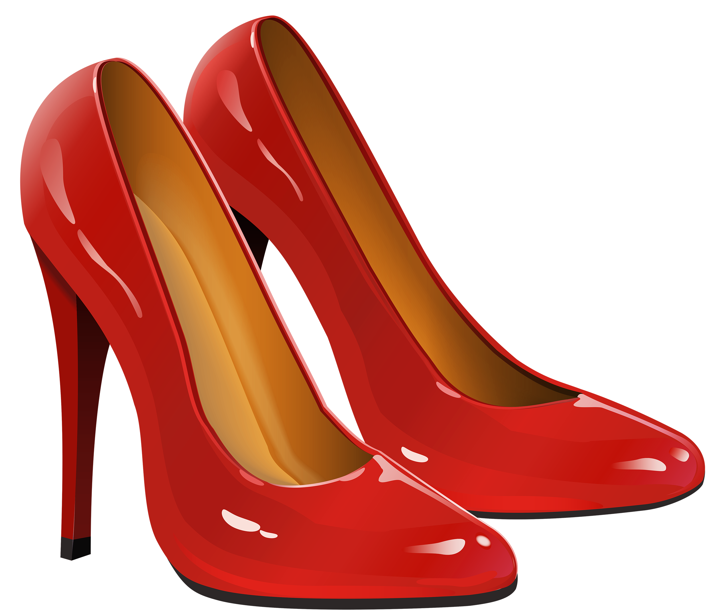 빨간 여성 신발 PNG 투명 이미지