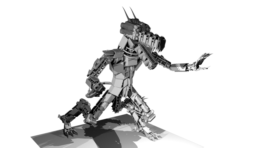 Robotic Dragon PNG Image Transparent Background