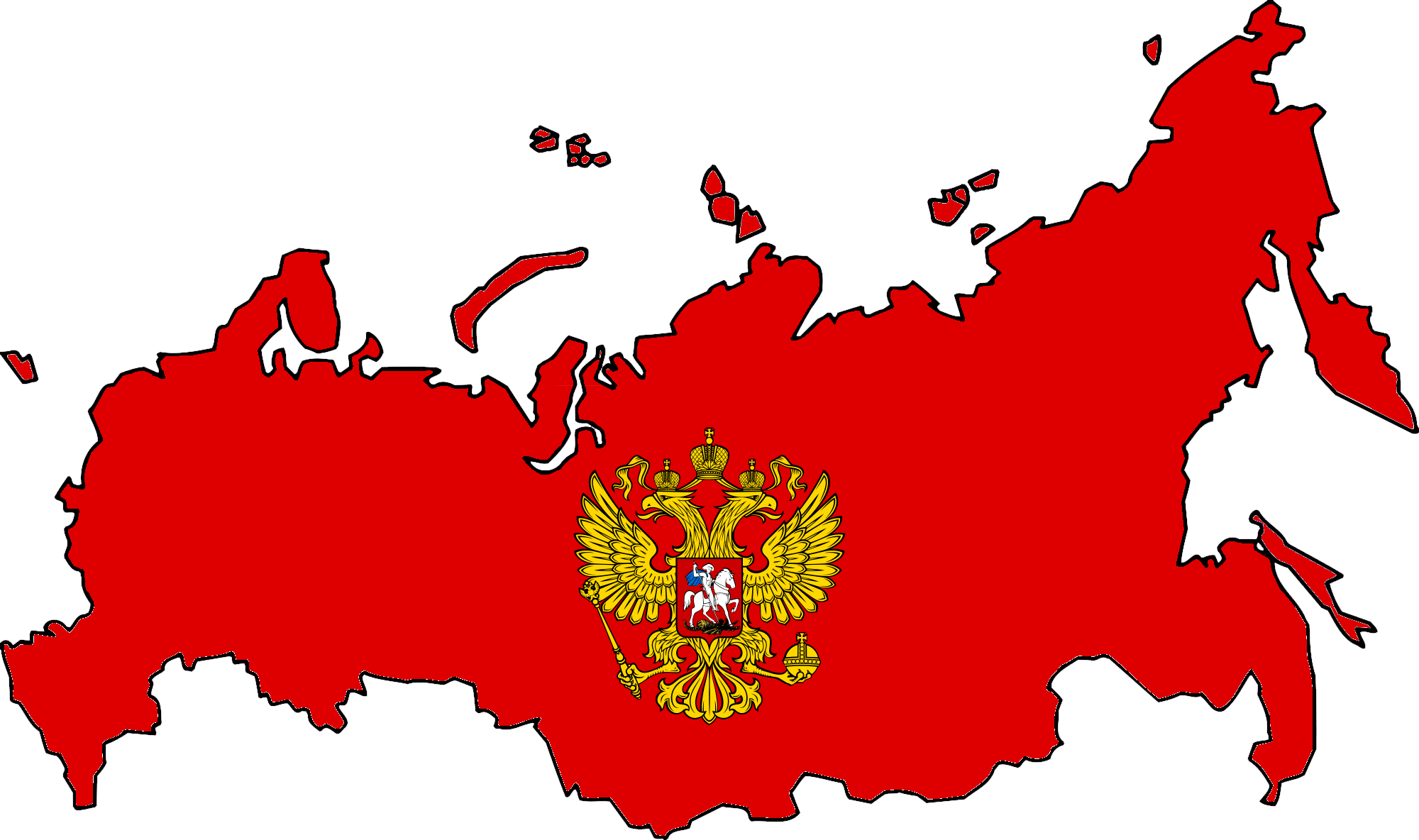 خريطة روسيا صورة شفافة