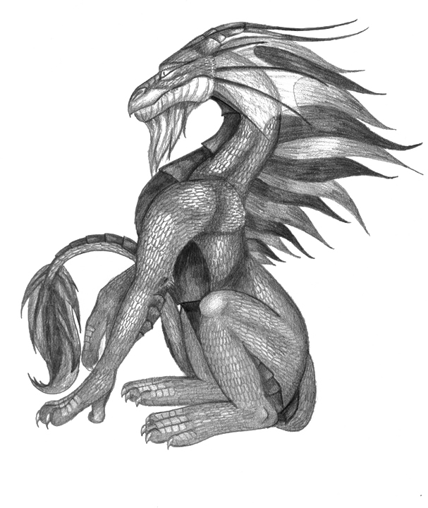 Sitting Dragon PNG Picture