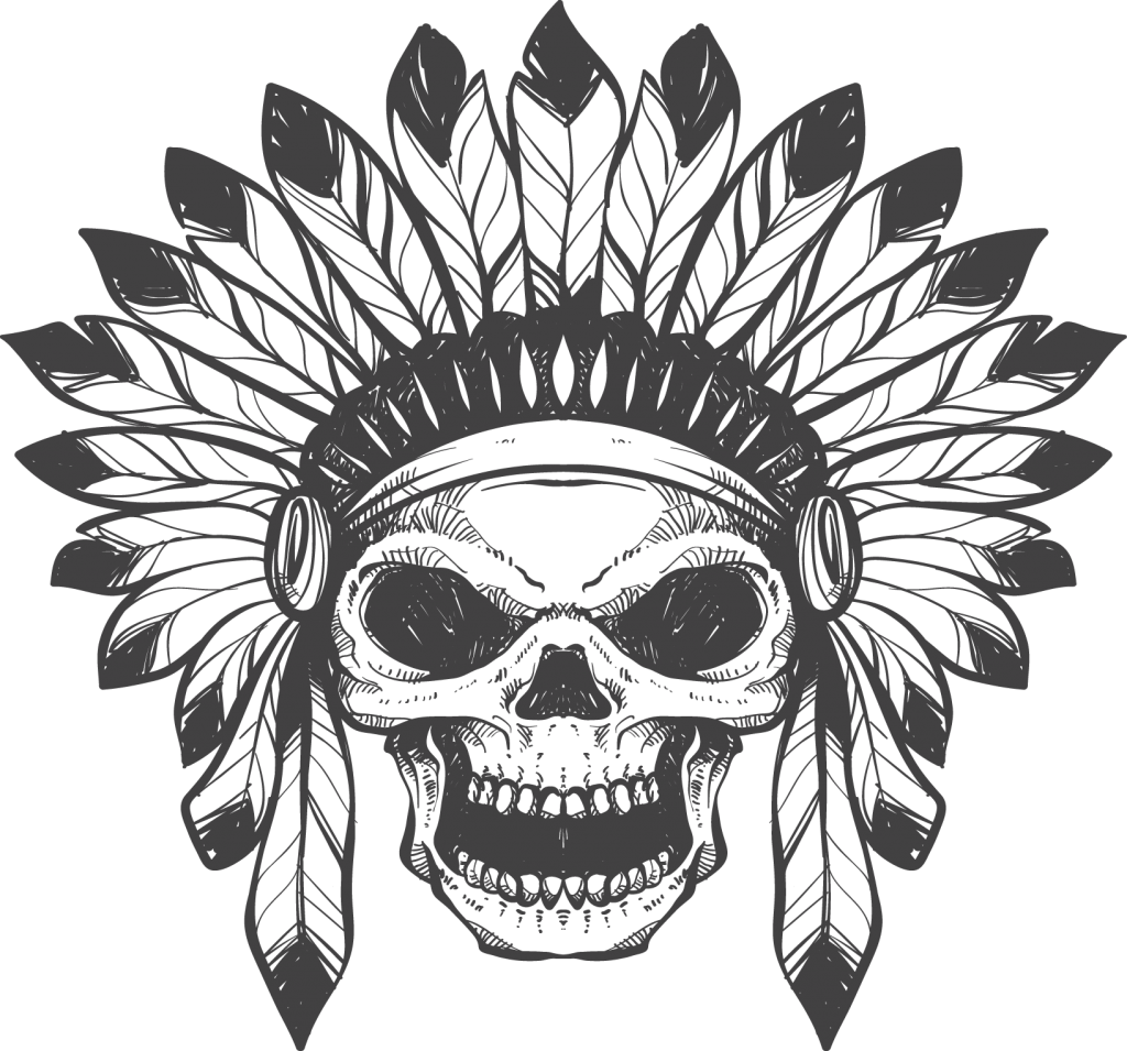 Skull Tattoo PNG Background Image