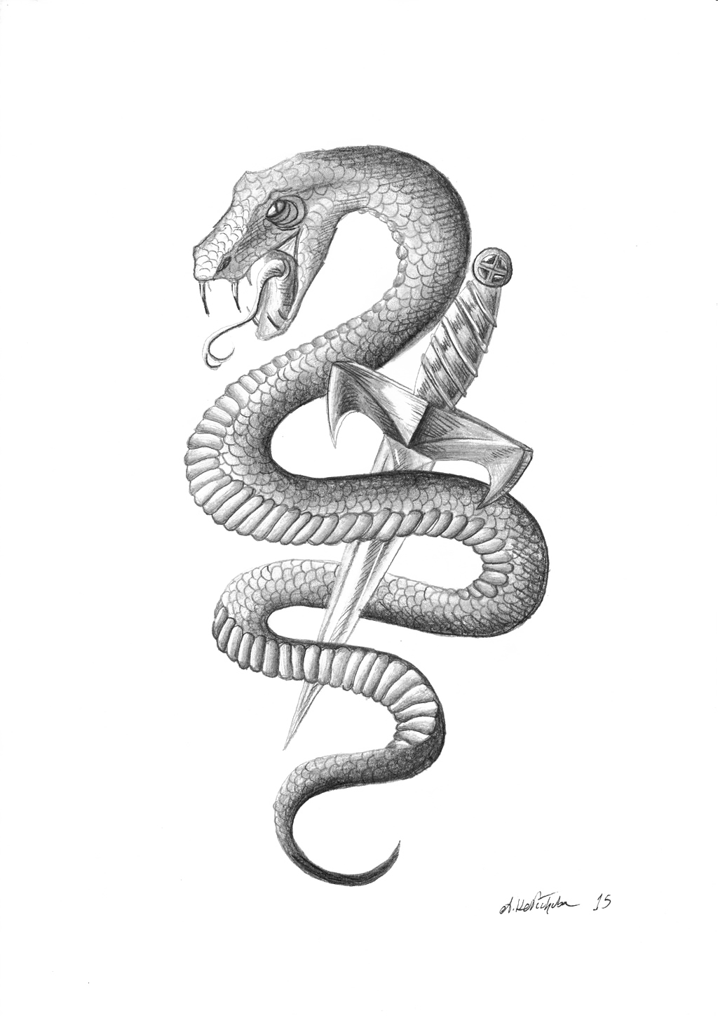 Snake Tattoo PNG Image Background