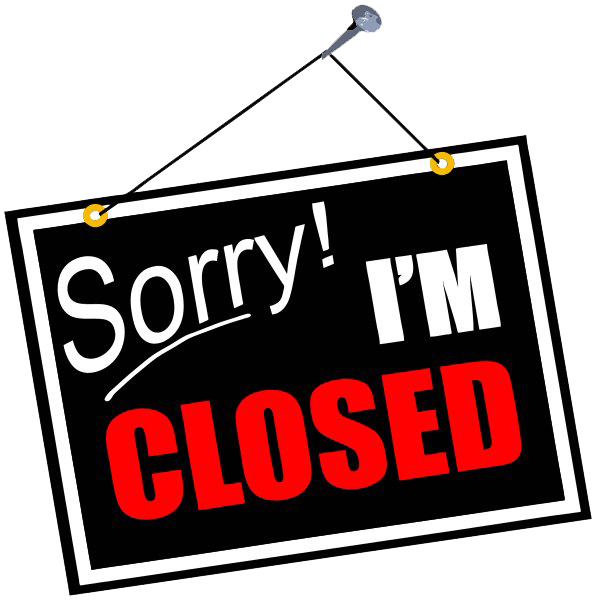 Sorry We Are Closed PNG Transparent Image