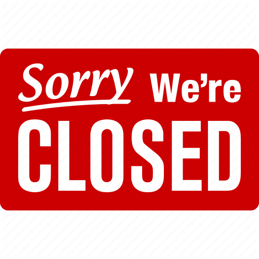 Sorry We Are Closed Transparent Image