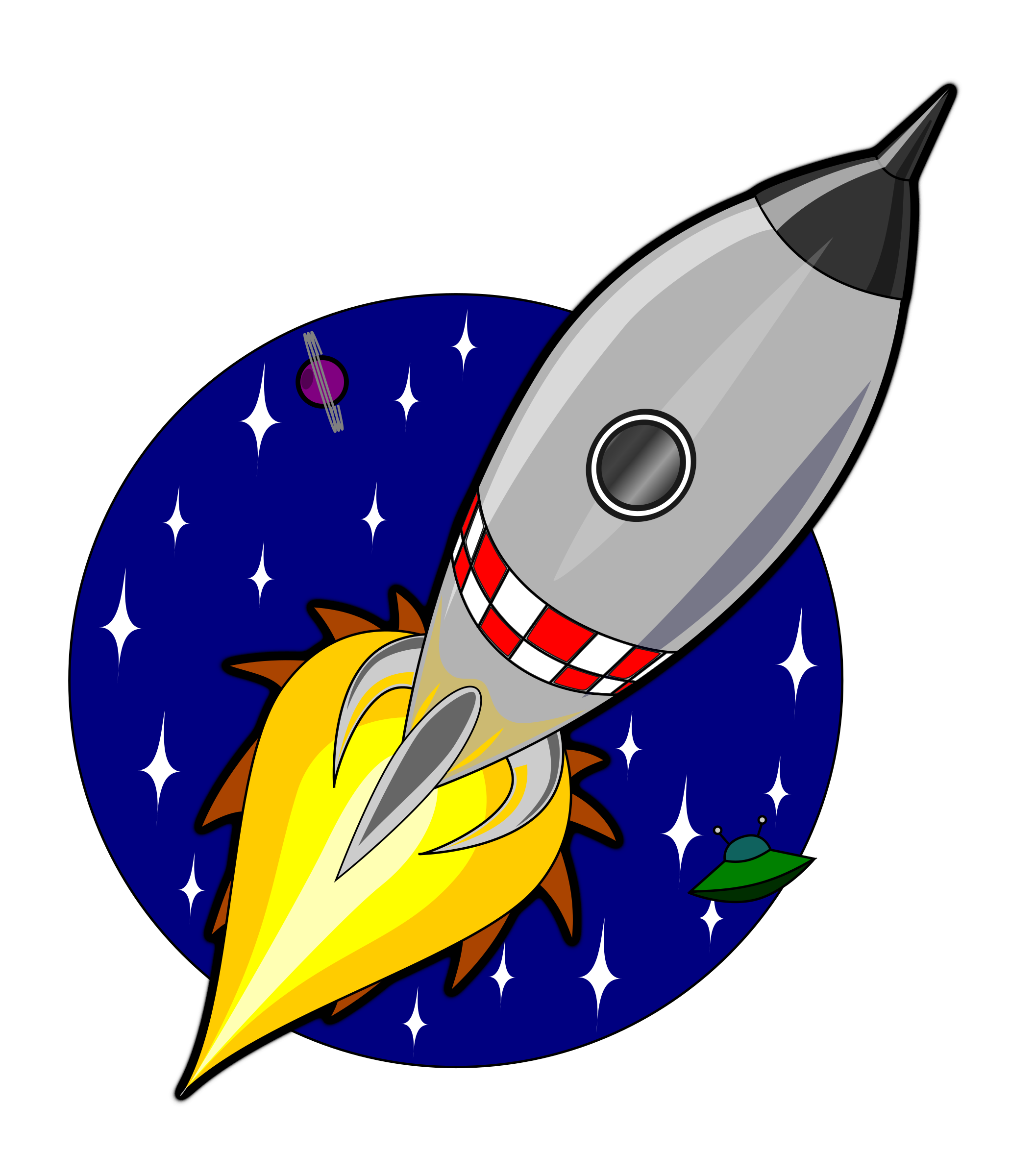 Space Rocket PNG Background Image