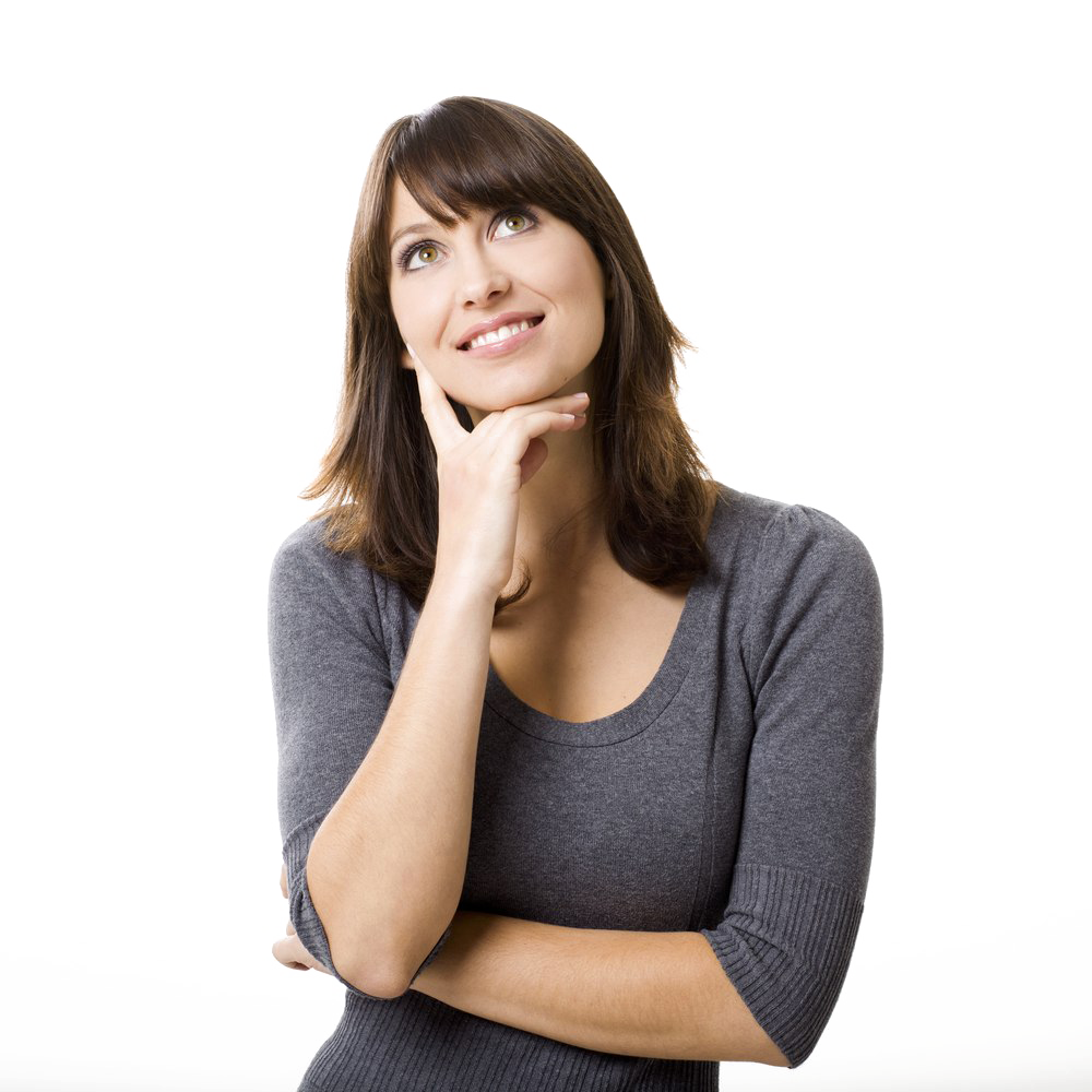 Thinking Woman Download Transparent PNG Image