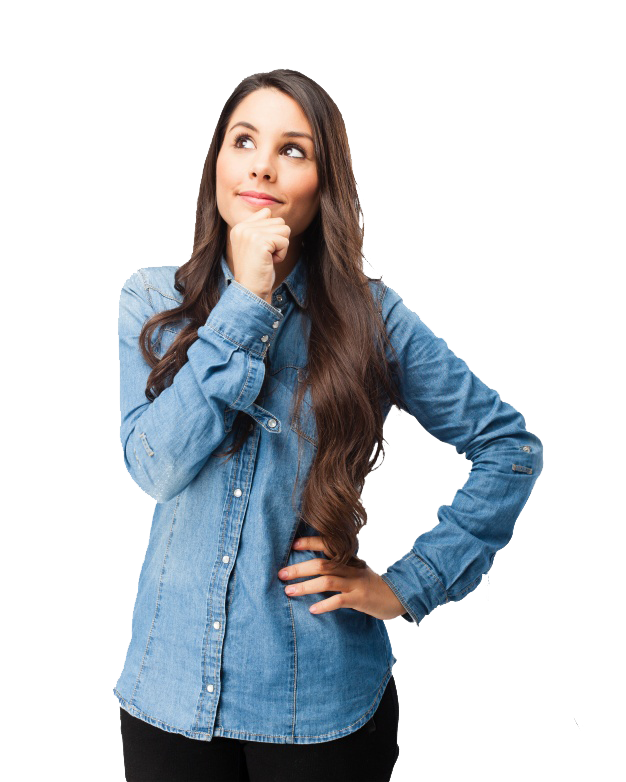 Thinking Woman PNG Image Transparent