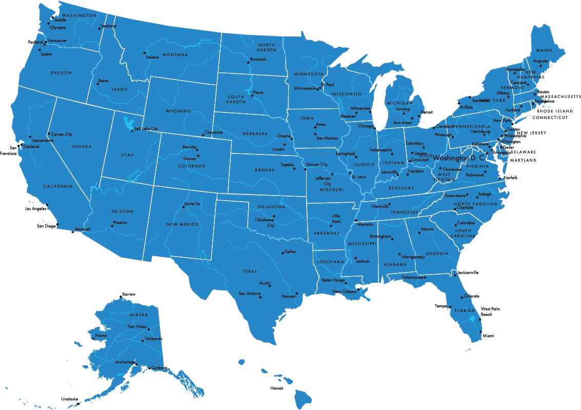 USA Map Free PNG-Bild
