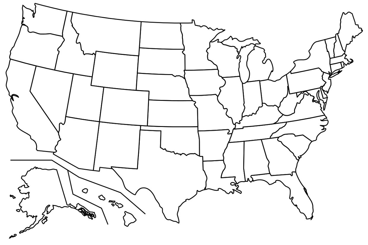 USA Map PNG Download Image