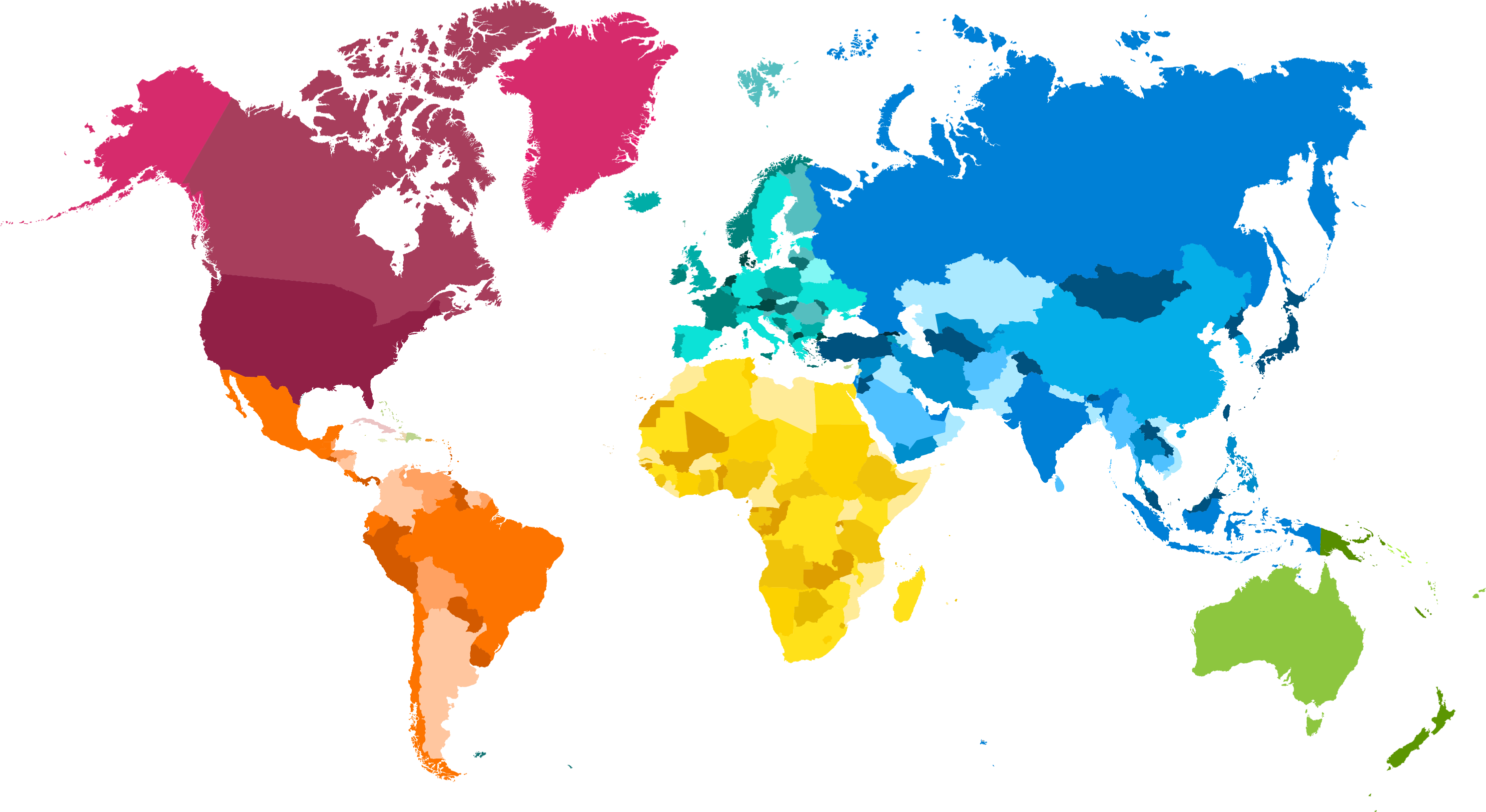 World Map PNG Background Image