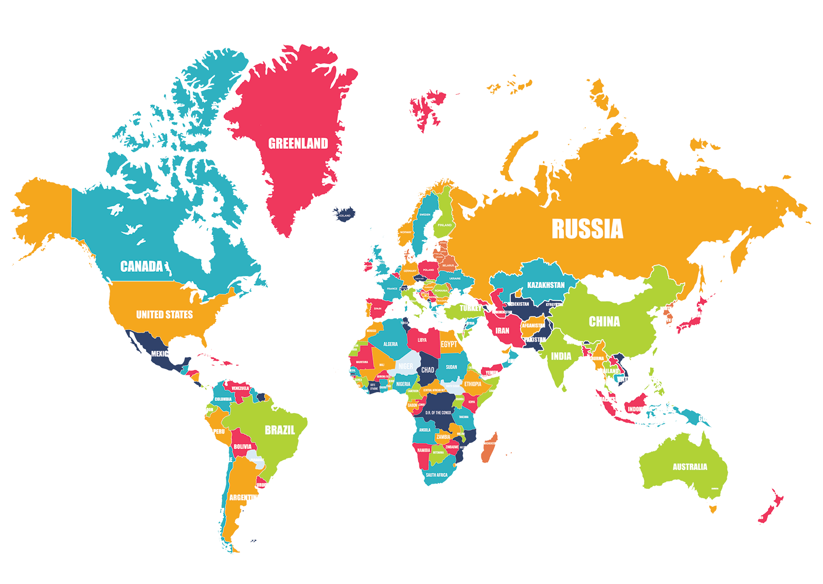 World Map PNG Download Image