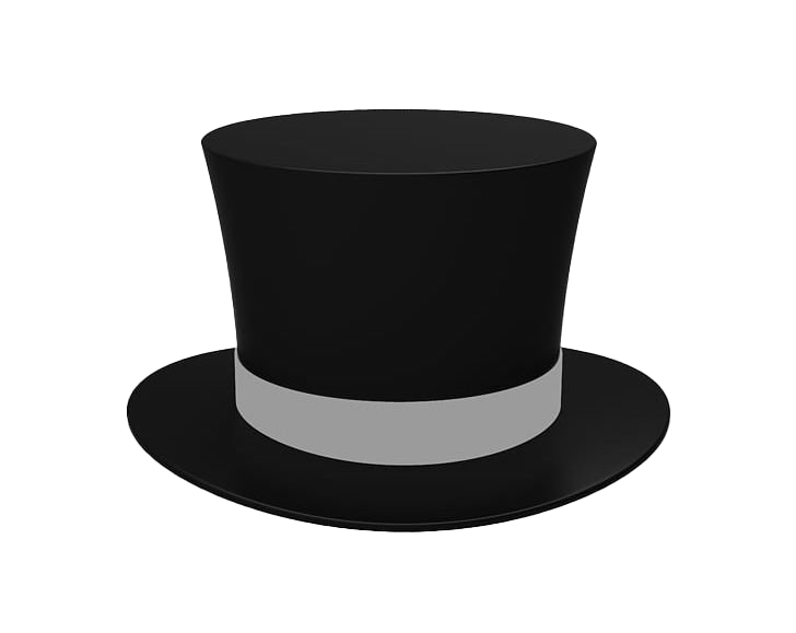 Bolso negro sombrero PNG