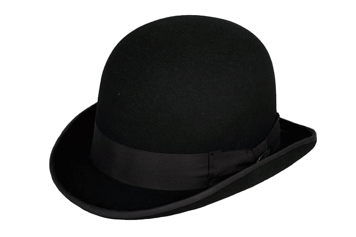 Black Bowler Hat PNG Free Download