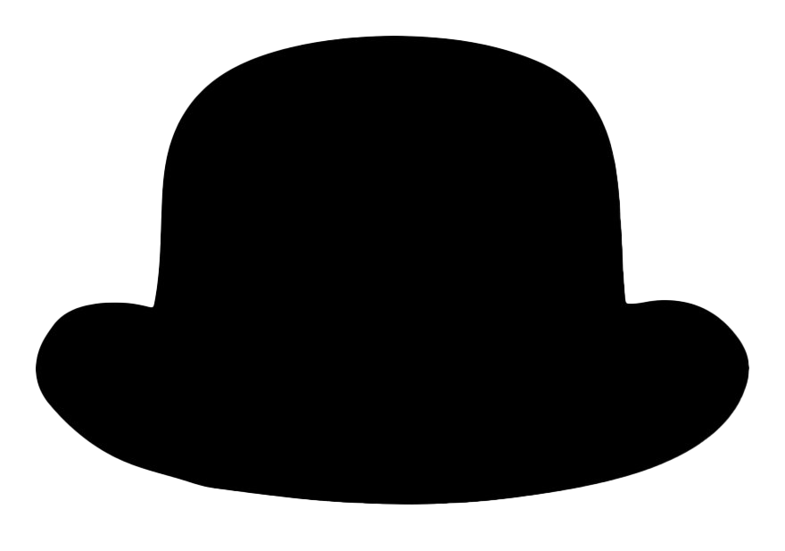 Black Bowler Hat PNG Transparent Image