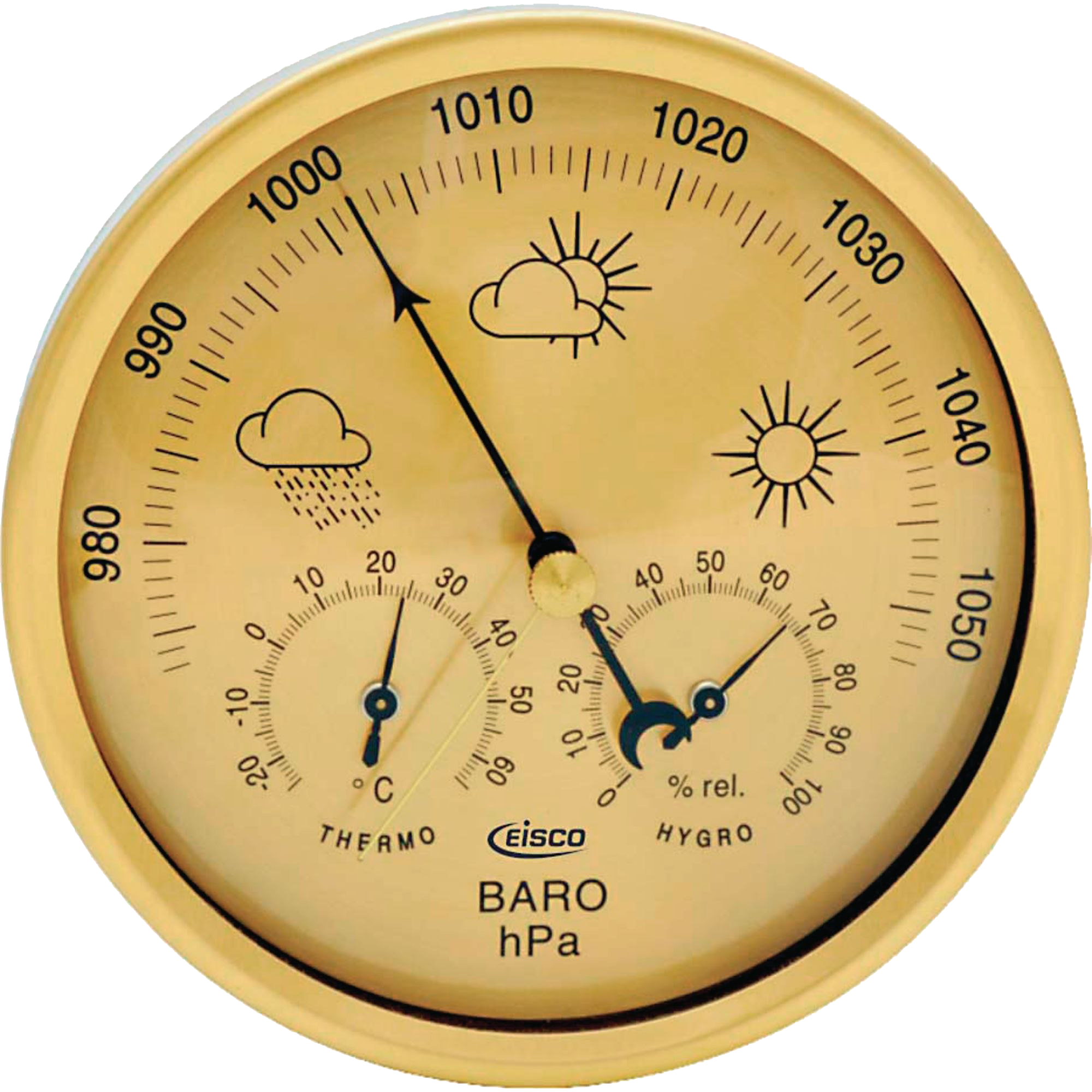 Brass Barometer Free PNG Image
