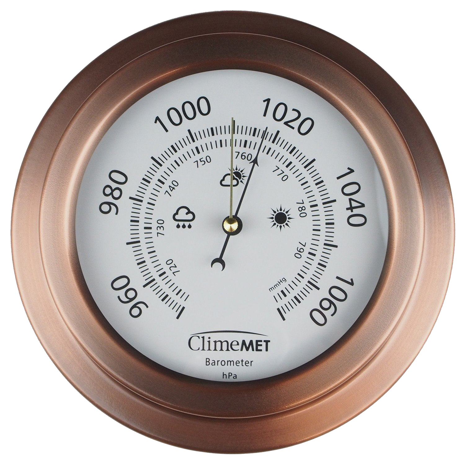 Brass Barometer PNG High-Quality Image