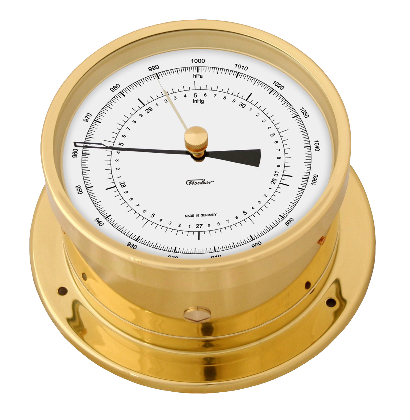 Brass Barometer PNG Image Background