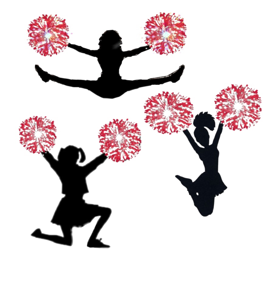 Cheerleading Clip Art Cartoon Silhouette Cheerleaders Png Download Images