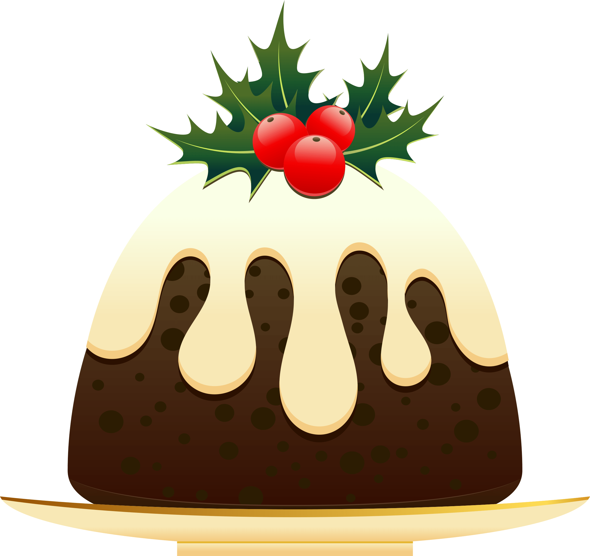 Donkere chocolade kerstpudding PNG Afbeelding achtergrond