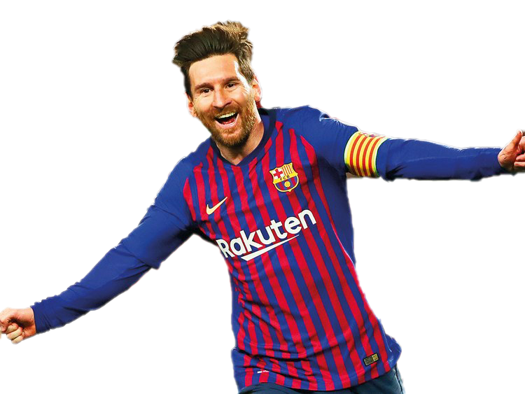 Fußballer Lionel Messi Transparentes Bild