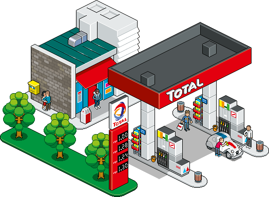 Gas Station PNG Image Background
