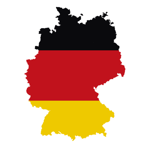 Germany Flag Map PNG Transparent Image
