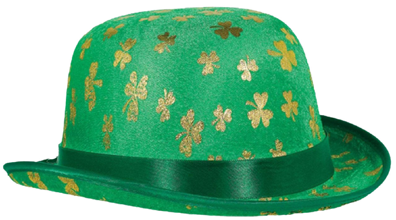 Green Bowler Hat PNG Background Image
