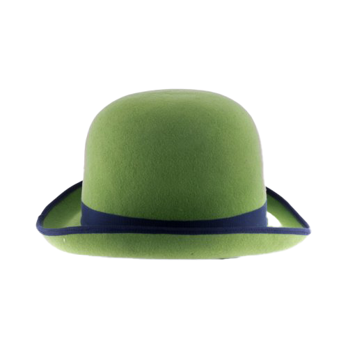 Green Bowler Hat PNG High-Quality Image