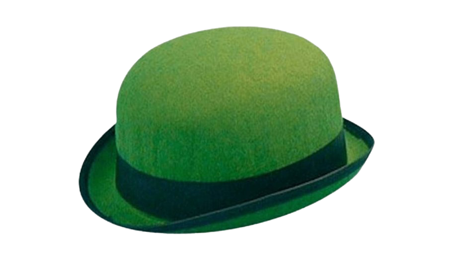 Green Bowler Hat PNG-Afbeelding