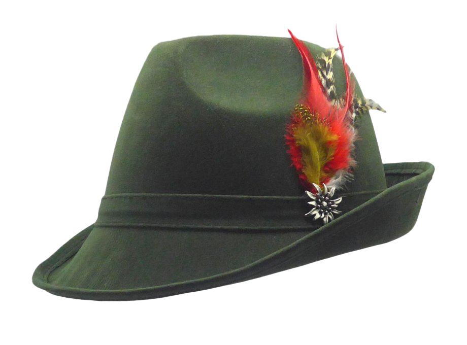 Groene bowler hoed Transparante Afbeelding