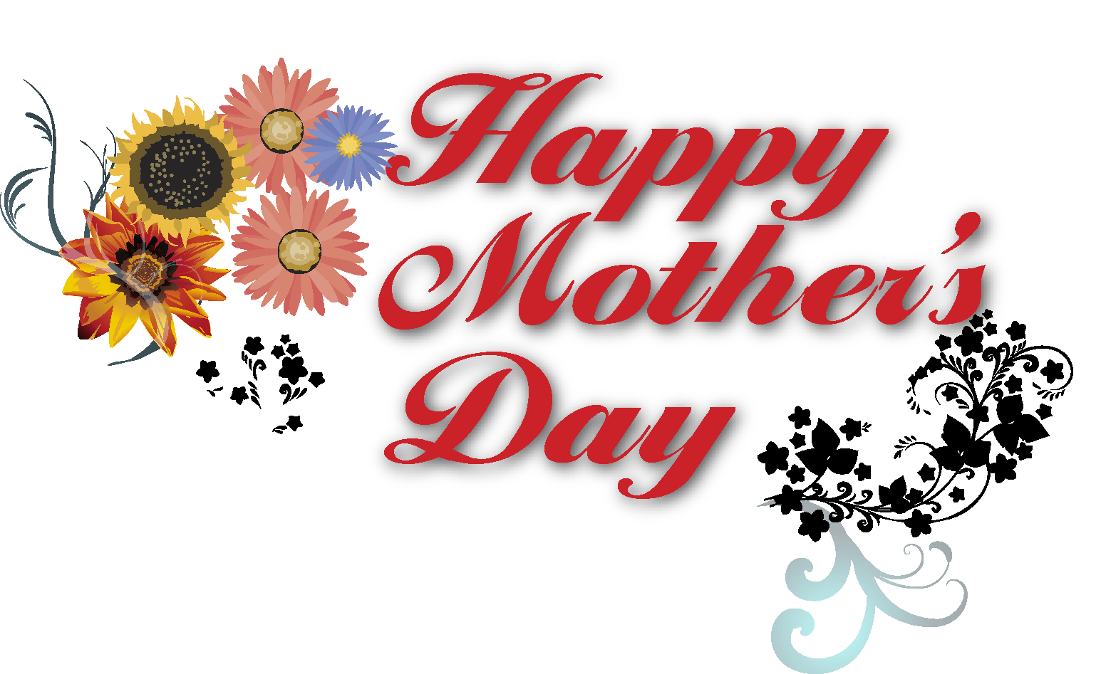 Happy Mothers Day Fleur PNG Image