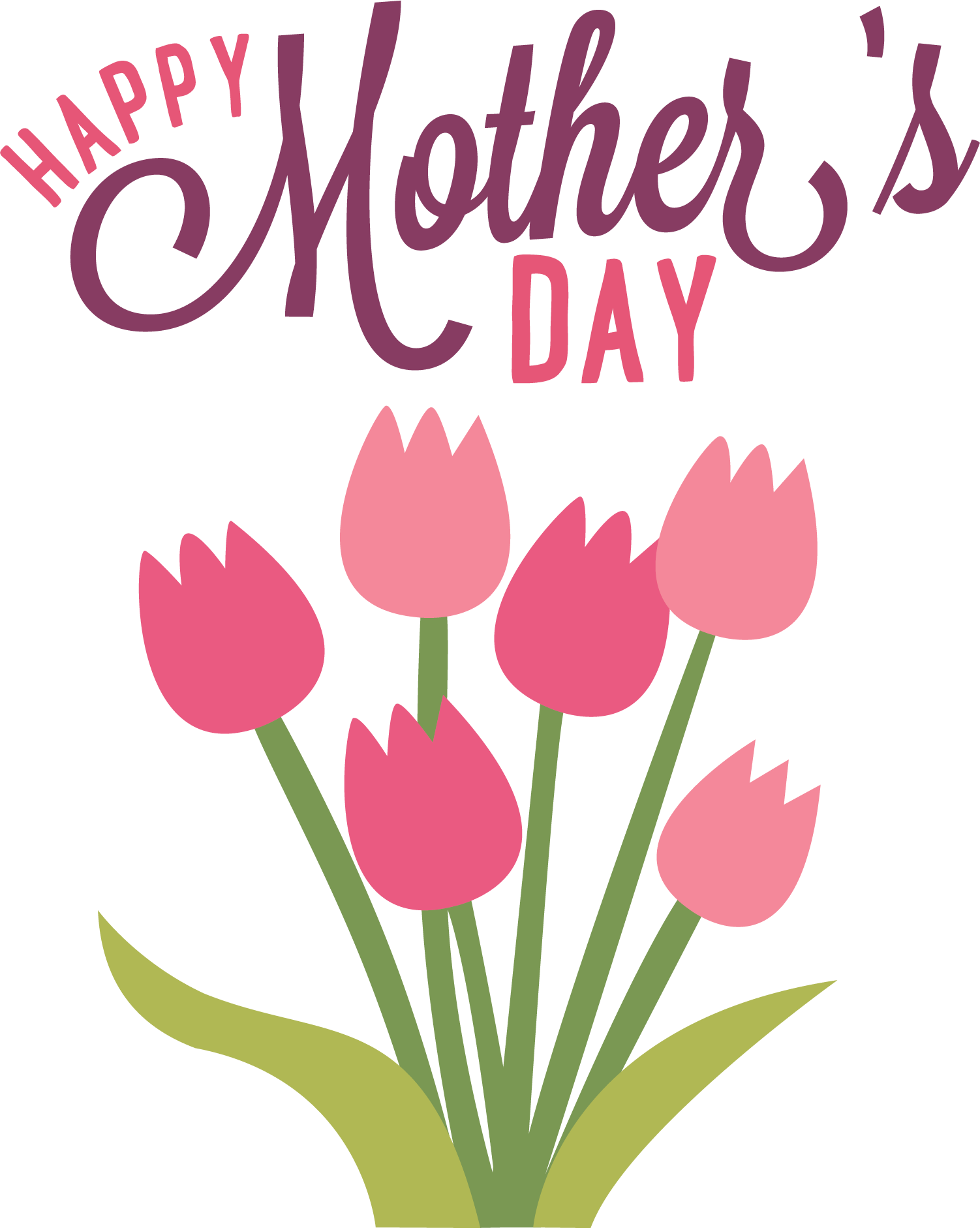 Happy Mothers Day Flower PNG Photo