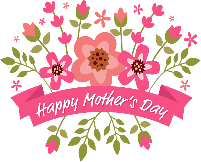 Happy Mothers Day Flower PNG Transparent Image
