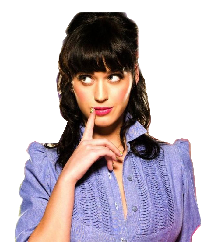 Katy Perry Haircut PNG High-Quality Image