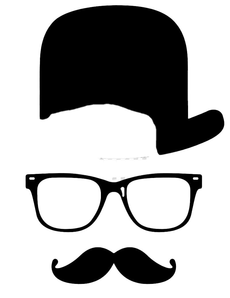 Mustache Bowler Hat PNG High-Quality Image