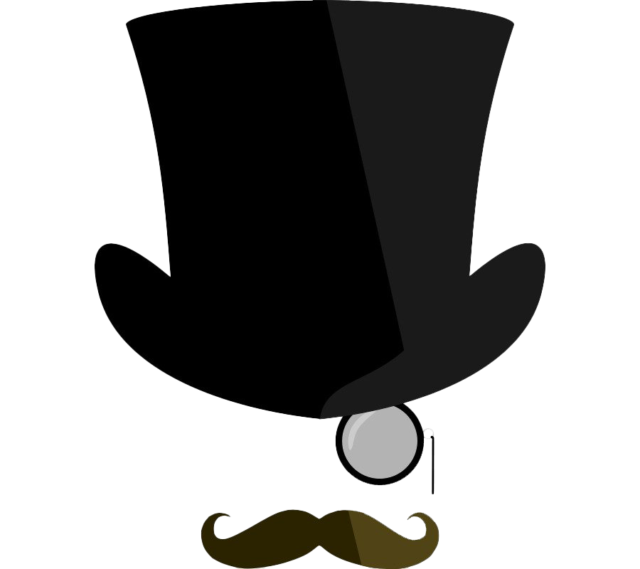 Snor Bowler Hat PNG-Afbeelding Transparante achtergrond