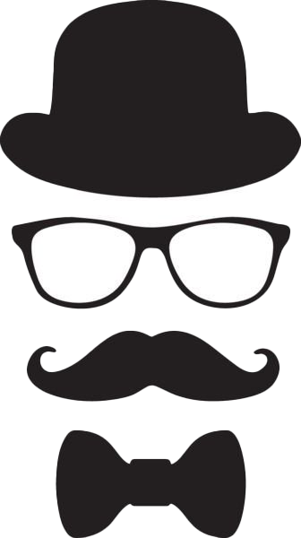 Mustache Bowler Hat PNG Photo