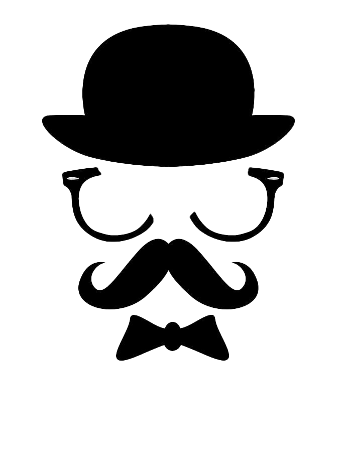 Mustache Bowler Hat PNG Transparent Image