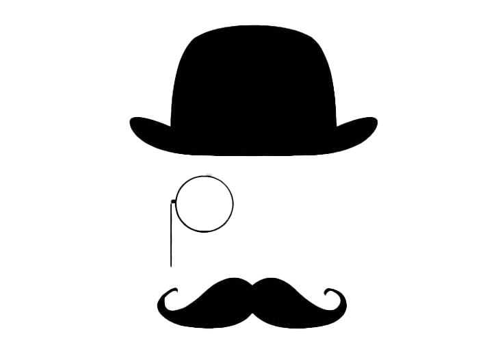 Mustache Bowler Hat Transparent Background PNG