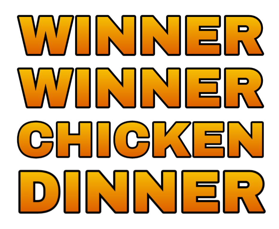 PUBG Winner Winner Chicken Dinner PNG Image Transparent Background