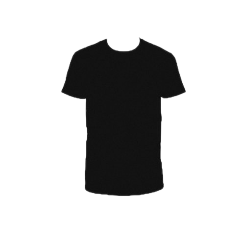 Effen zwart T-shirt PNG Download Afbeelding